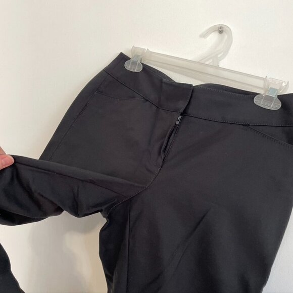 WHITE HOUSE BLACK MARKET WHBM Slim Ankle Pants Solid Black Cropped Dress Pants 4 - Picture 7 of 15